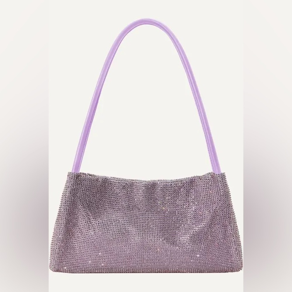 STAUD Penny Crystal Mesh Bag NWT